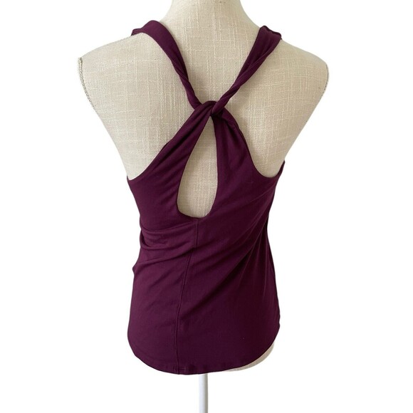 Athleta Purple Essence Cross Back Tank Top V Neck Keyhole Back Size XS - Picture 2 of 6